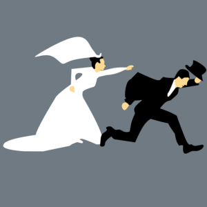 結婚、逃げる